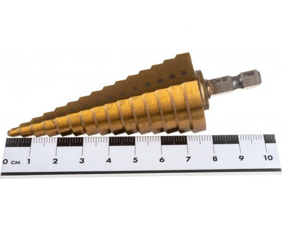 Сверло ступенчатое 4-32 мм, 15 размеров Резолюкс 31403 – изображение 4