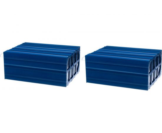 Пластиковый короб СТЕЛЛА-ТЕХНИК 260x364x150 мм, комплект 2 штуки С-510-2К, синий-прозрачный – изображение 4