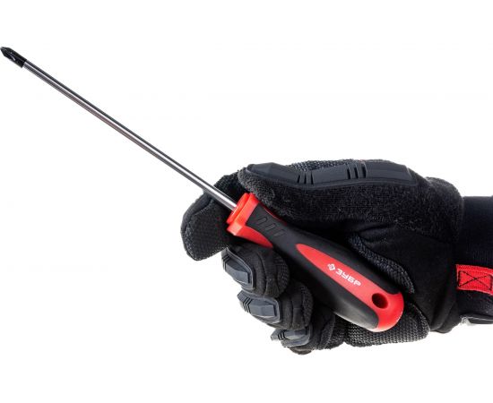 Отвертка ЗУБР Cr-V стержень, двухкомпонентная рукоятка, PH2x150мм 25062-2-150_z03 – изображение 5