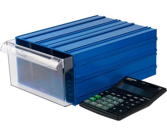 Пластиковый короб СТЕЛЛА-ТЕХНИК 260x364x150 мм, комплект 2 штуки С-510-2К, синий-прозрачный – изображение 5