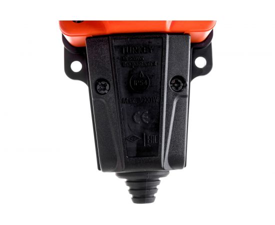 Штепсельная колодка NE-AD 4-гнезда с крышкой, с заземлением, 16А, IP54 каучук, Оранжевый 4114 – изображение 5