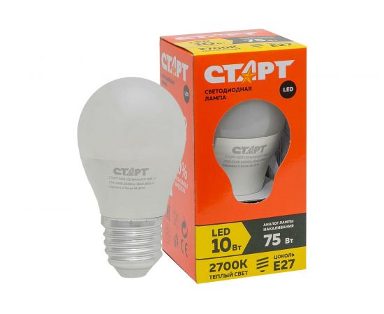 Светодиодная лампа СТАРТ в колбе шар, ECO LEDSphereE27 10W 27 – изображение 7