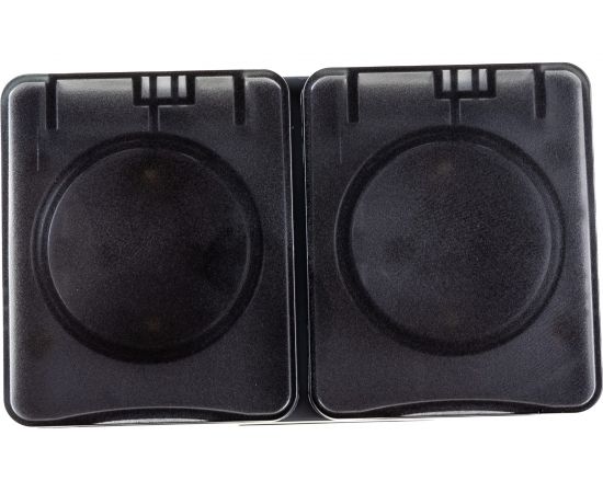 Двойная розетка Schneider Electric AtlasDesign PROFI IP54 открытой установки с заземлением со шторками 16А 250B ATN544026 