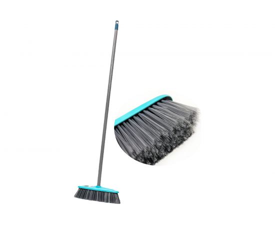 Щетка GoGo ПВХ, цвет голубой, с деревянной серой ручкой, 120 см 60300 BLUE 