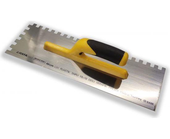 Зубчатая гладилка Serfa c пластиковой ручкой LUX 10x10 40 см 209 