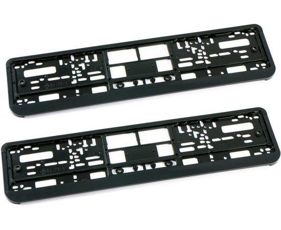 Рамка номерного знака Dollex пластмассовая черная, тип полукнижка, уп. 2 шт. SPL-03 