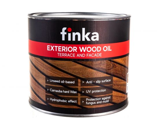 Масло для террас и фасадов Finka Exterior Wood Oil Нazelnut, 2.2 л артикул FO-22H 
