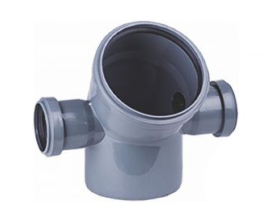 Отвод ООО МультиМирПласт 110/50/50/45 левый+правый, серый ОТВ ВК 110/50/50/45 