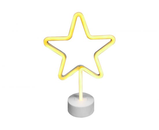 Светодиодный настольный неоновый светильник Apeyron Звезда, цвет свечения желтый 12-68 