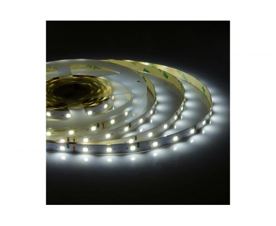 Светодиодная лента Apeyron 24В, 8Вт/м, smd2835, 60д/м, IP20, 800Лм/м, подложка 10мм, 5м, холодный белый 00-371 