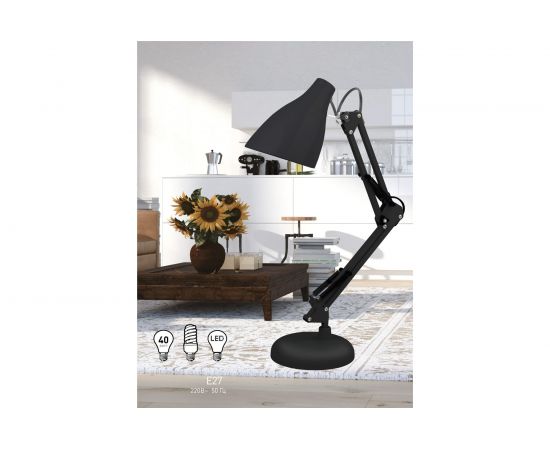 Настольный светильник ЭРА N-123-Е27-40W-BK черный, 12/96 Б0047197 – изображение 12