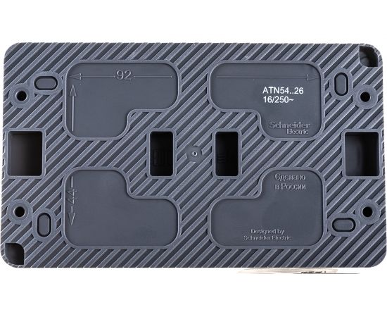 Двойная розетка Schneider Electric AtlasDesign PROFI IP54 открытой установки с заземлением со шторками 16А 250B ATN544026 – изображение 2