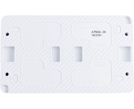Двойная розетка Schneider Electric AtlasDesign PROFI IP54 открытой установки с заземлением со шторками 16А 250B ATN540126 – изображение 2