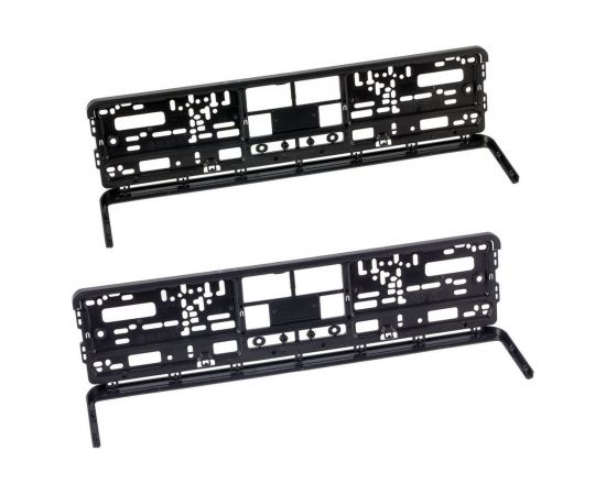 Рамка номерного знака Dollex пластмассовая черная, тип полукнижка, уп. 2 шт. SPL-03 – изображение 2