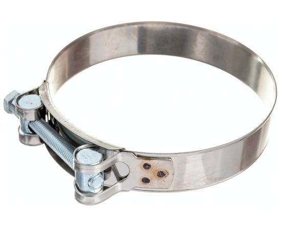 Силовой хомут Nord-Yada Д: 113-121 мм, Ш: 24 мм, Т: 0,8 мм, болт: М8х80, нерж. сталь 902897 – изображение 2