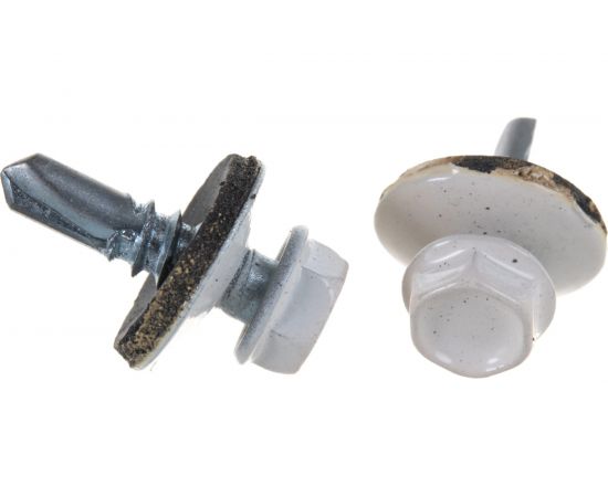 Кровельный саморез Качественный КРЕПЕЖ белый RAL 9003, 5.5х19 мм, 160 шт 0500099 КЧ – изображение 2