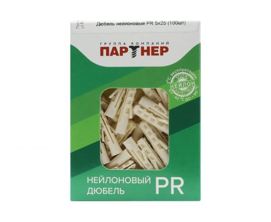 Нейлоновый дюбель Партнер PR 5x25 100 шт 826032 – изображение 2