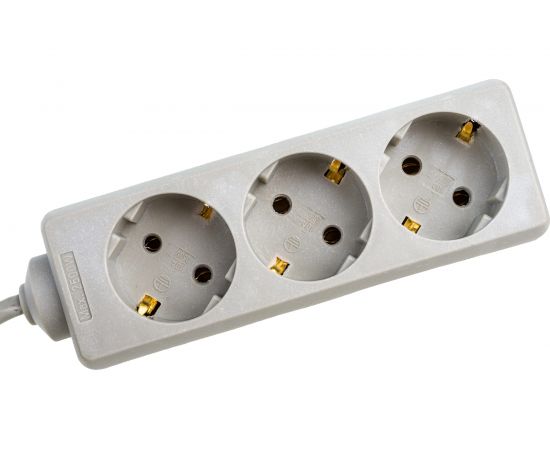 Удлинитель ExeGate ECE-3-3G 3 евророзетки с заземлением, 3м, серый 285805 – изображение 2