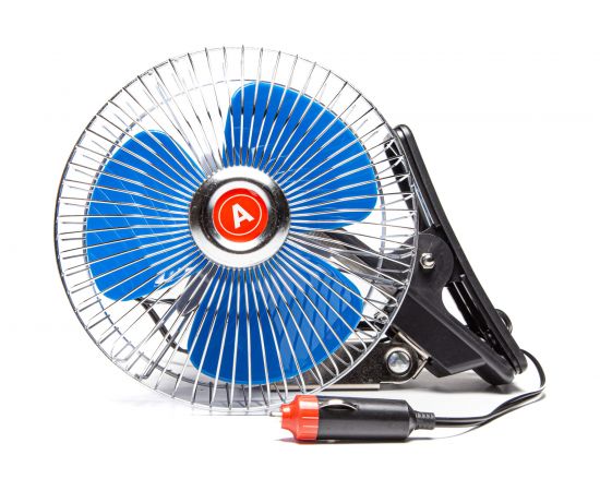 Вентилятор салонный в прикуриватель Autoimpuls прищепка, мет. решетка 8043-24 В, 6 дюймов – изображение 3