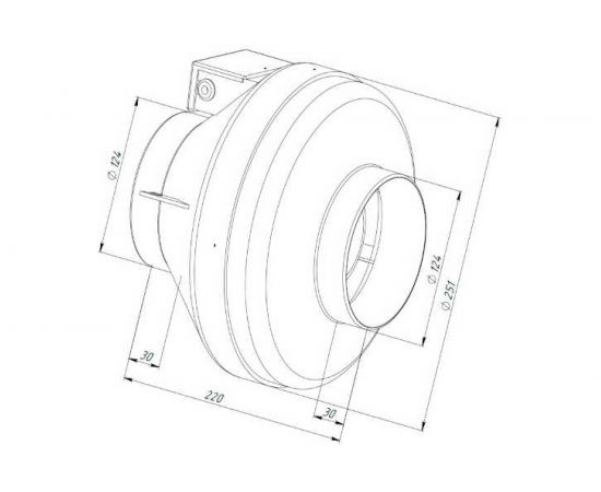 Канальный круглый вентилятор Naveka V(AC1/D)- 125 (пластиковый корпус) УН-00005994 – изображение 3