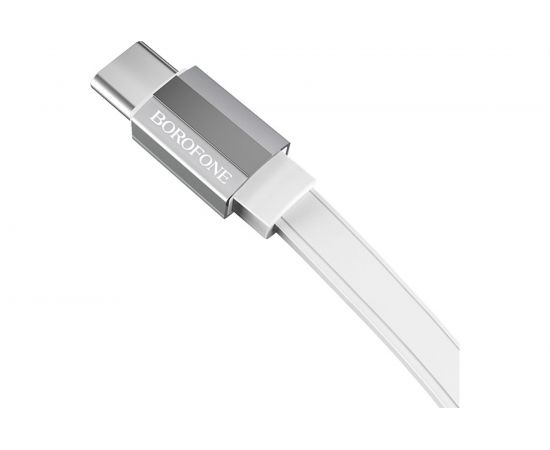 USB-кабель BOROFONE, AM-Type-C 1.2 метра, 3A, ТПЭ, белый 23752-BU8tW – изображение 3