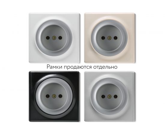 Розетка OneKeyElectro с заземлением, цвет серый 2172834 – изображение 3