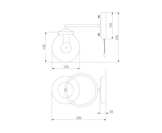 Настенный светильник Eurosvet 70104 1 черный a044745 – изображение 4