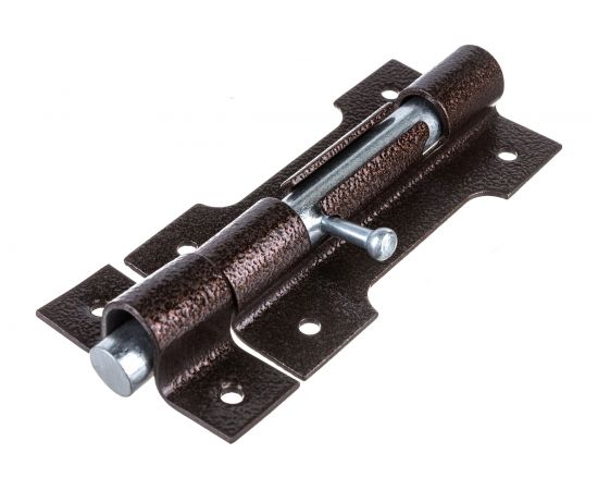 Накладной засов Делга ОСНОВНОЙ (медь; с круглым ригелем; 150 мм) Д809 – изображение 4