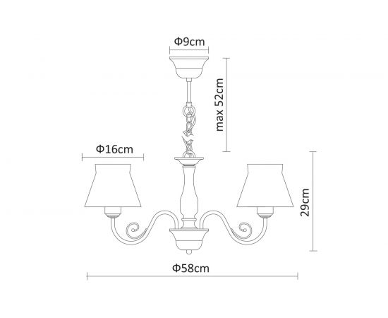Подвесной светильник Arte Lamp A7021LM-5WH – изображение 4