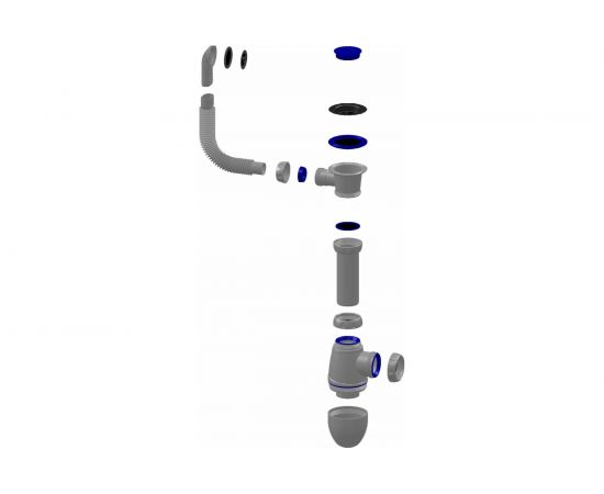 Сифон Unicorn B421 1 1/2х40 с круглым переливом 534491 – изображение 4