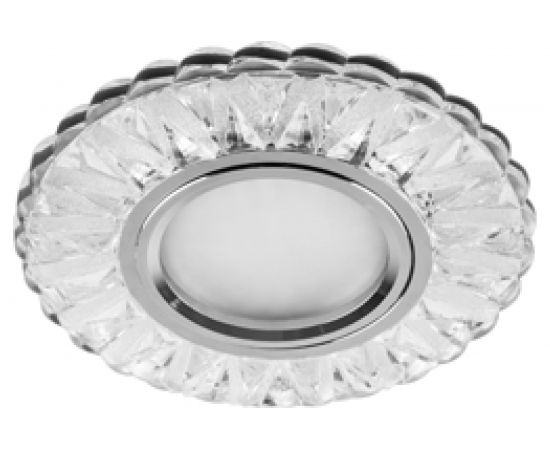 Встраиваемый потолочный светильник FERON со светодиод подсветкой, прозрач, хром, CD930 29463 