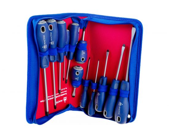 Набор отвёрток в футляре на молнии 12шт МАСТАК 04-12Z 