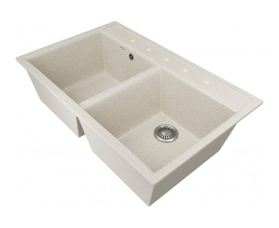 Мойка Zox 10 двухчашевая, песочная, 510x780x200 мм ZX-GM 544349 