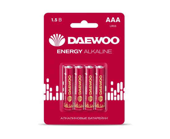 Алкалиновая батарейка DAEWOO LR03 ENERGY Alkaline 2021 BL-4 5029903 