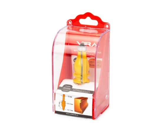 Фреза кромочная фигурная (25.4х41 мм; R3.17 мм; подшипник 12.7 мм) VIRA 553390 