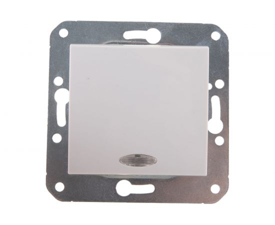 Одноклавишный выключатель с индикацией, крем Violet Volsten V01-22-V12-M 9111 