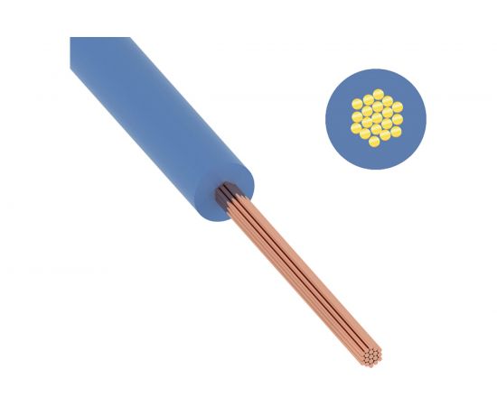 Провод ПуГВ, ПВ-3 ККЗ 10 кв.мм 100 м синий ГОСТ 01-8622-2 