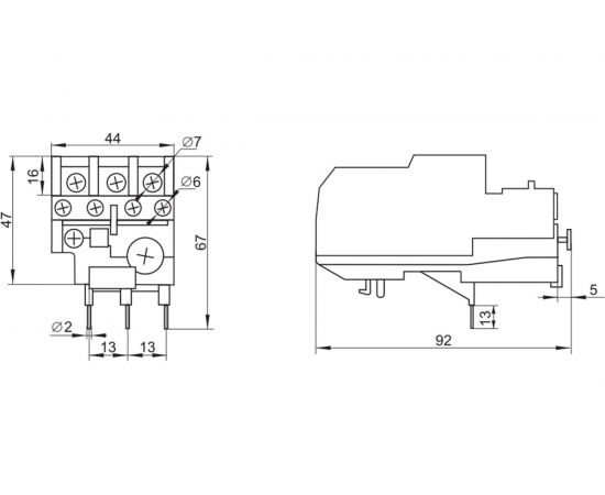 Электротепловое реле ЭРА DRT10-D016-D025-E РТИ-1307 1,6-2,5 А Б0050413 – изображение 2