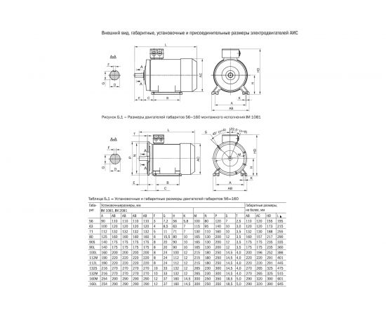 Электрический двигатель IEK 3ф.АИР 71B4 380В 0,75кВт 1500об/мин 2081 DRIVE DRV071-B4-000-7-1520 – изображение 2