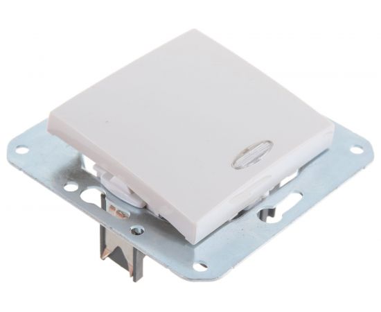 Одноклавишный выключатель с индикацией, крем Violet Volsten V01-22-V12-M 9111 – изображение 2