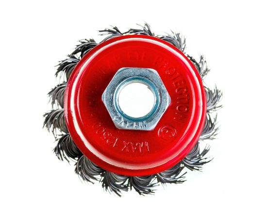 Щетка металлическая крученая чашка (65 мм; М14) для УШМ ON 20-04-065 – изображение 3