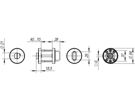 Поворотная ручка Fuaro DSS-02-BK6 нержавейка 35695 – изображение 3