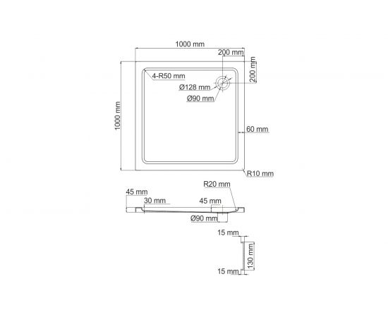 Душевой поддон WasserKRAFT Amper 29T19 – изображение 3
