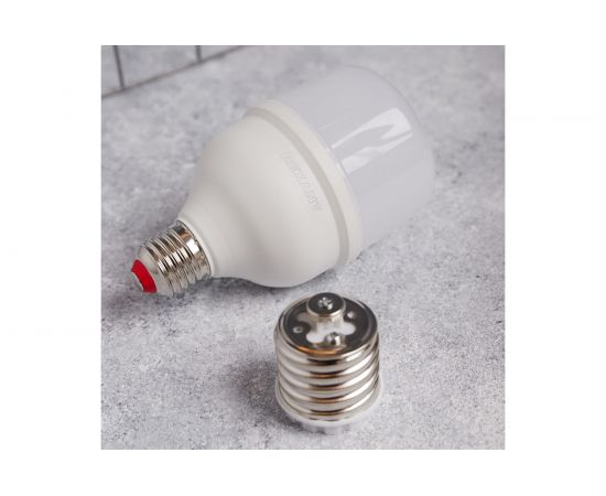 Лампа REXANT светодиодная высокомощная E27 переходник E40 холодный свет 30 Вт 604-069 – изображение 3