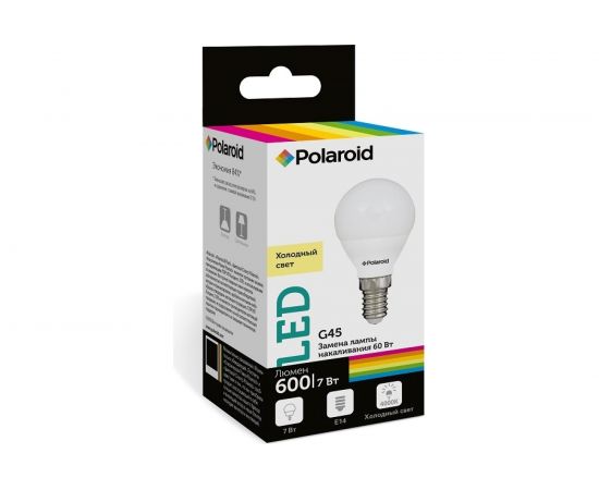Светодиодная лампа Polaroid 220V G45 7W 4000K E14 600lm PL-G457144 – изображение 3