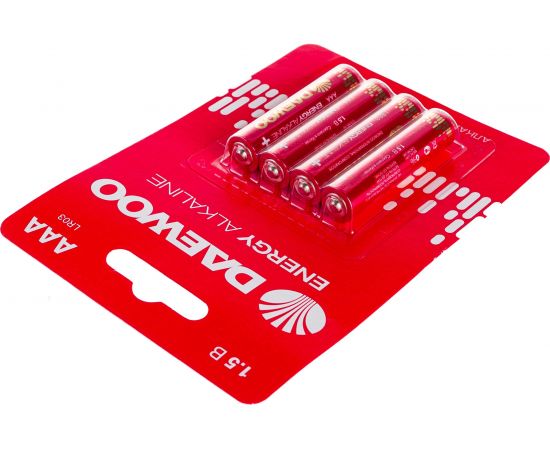 Алкалиновая батарейка DAEWOO LR03 ENERGY Alkaline 2021 BL-4 5029903 – изображение 3