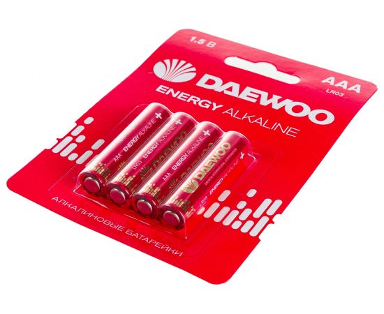 Алкалиновая батарейка DAEWOO LR03 ENERGY Alkaline 2021 BL-4 5029903 – изображение 4