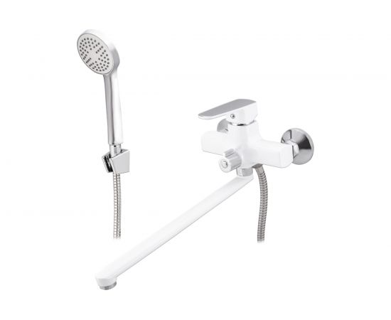 Смеситель для ванны Ekko длинный излив, белый E22301 – изображение 4