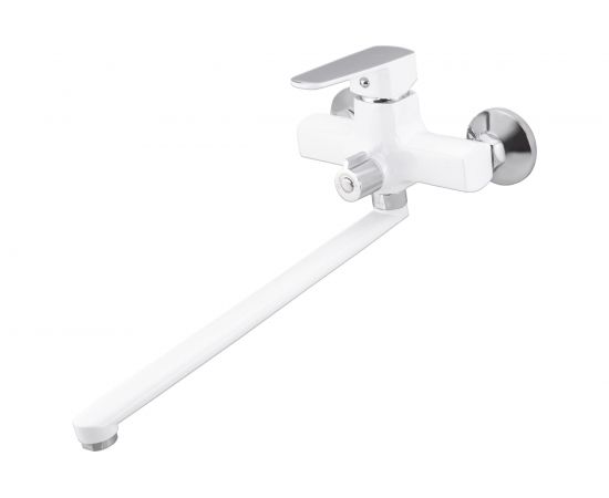 Смеситель для ванны Ekko длинный излив, белый E22301 – изображение 5