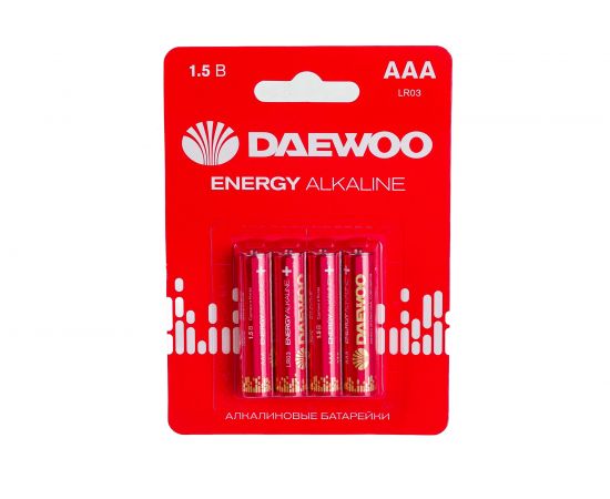 Алкалиновая батарейка DAEWOO LR03 ENERGY Alkaline 2021 BL-4 5029903 – изображение 5